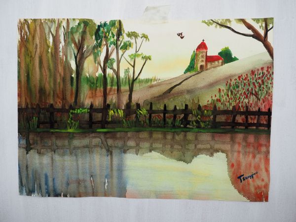 Εικόνα της Το μικρό εκκλησάκι (50 x 70 cm)