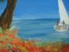 Picture of The sailboat beyond the meadow (30 x 40 cm) (Series 3)