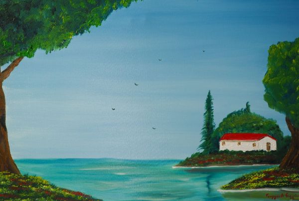 Εικόνα της Τιρζκουάζ νερά (30 x 40 cm) (Σειρά 3)