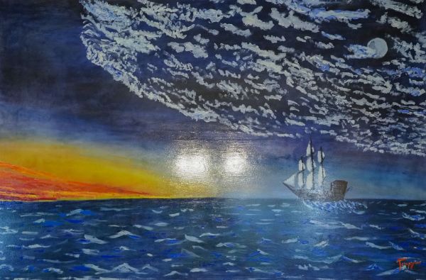 Εικόνα της Hλιοβασίλεμα (100 x 150 cm)