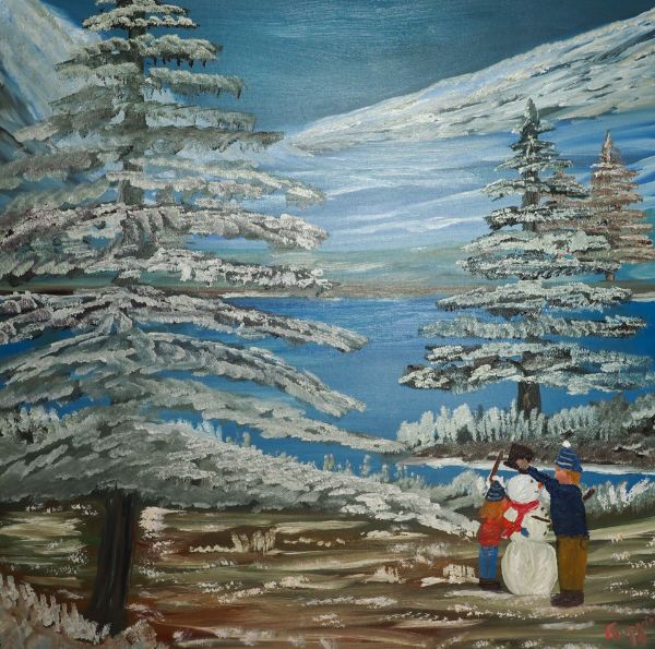 Εικόνα της Ο χιονάνθρωπος (100 x 100 cm) (Σειρά 2)