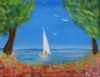 Picture of The sailboat beyond the meadow (30 x 40 cm) (Series 3)