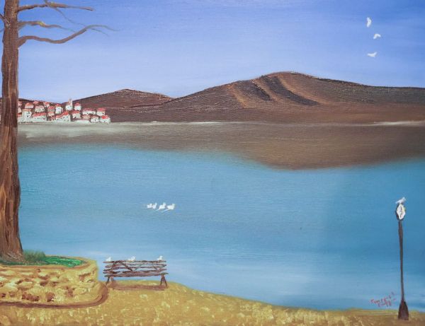 Εικόνα της Χωριό στην λίμνη (30 x 40 cm) (Σειρά 3)