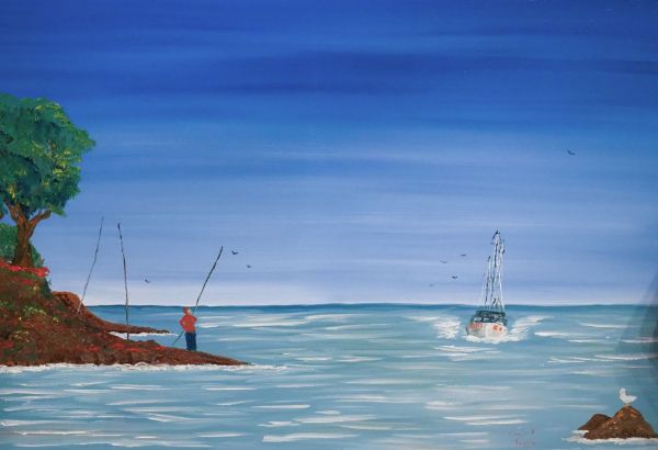 Εικόνα της Ο μικρός ψαράς (50 x 70 cm) (Σειρά 3)