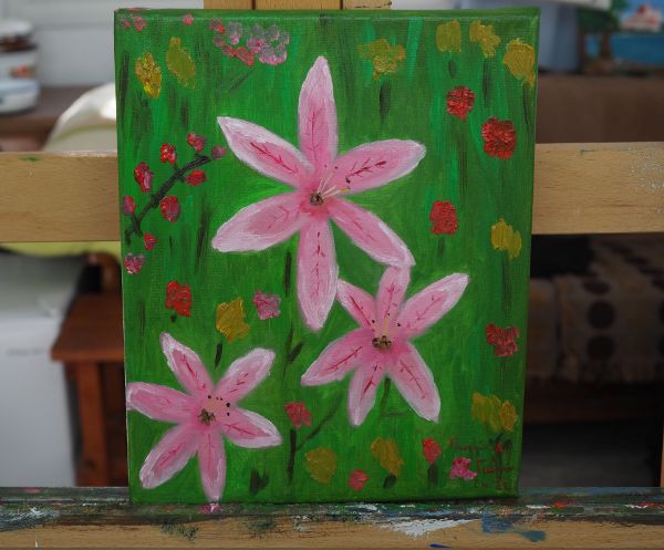 Εικόνα της Ροζ κρινάκια (24 x 30 cm) (Σειρά 2)
