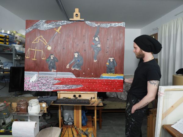 Εικόνα της Πίθηκοι και Τρένα (100 x 140 cm) (Σειρά 2)